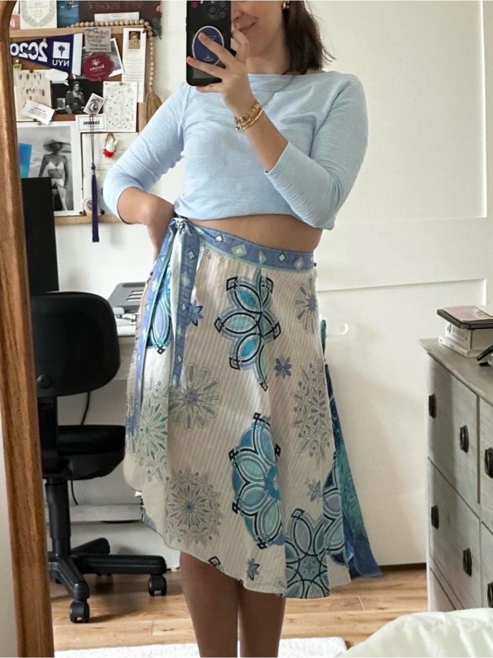Emilio Pucci White and Blue Floral Sarong Pareo
